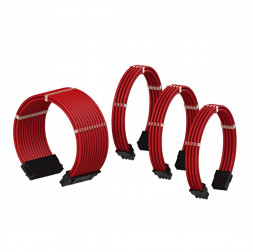 Кастомные кабели (удлинители) питания для БП Wincool Power Extension Cable Kit, красный