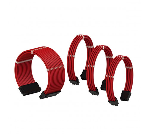 Кастомные кабели (удлинители) питания для БП Wincool Power Extension Cable Kit, красный