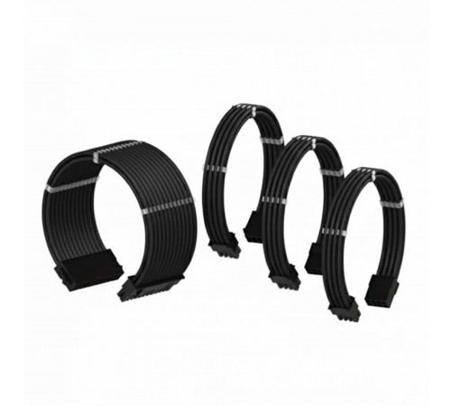 Кастомные кабели (удлинители) питания для БП Wincool Power Extension Cable Kit, чёрный