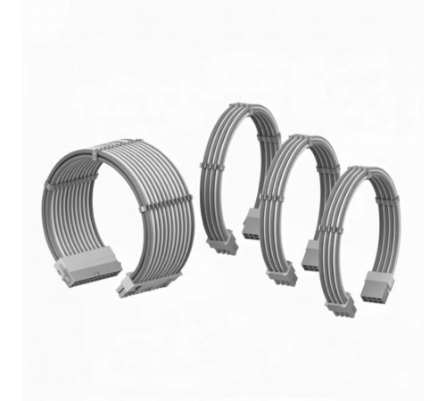Кастомные кабели (удлинители) питания для БП Power Extension Cable Kit, бело-серый
