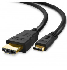 Кабель адаптер с mini HDMI на HDMI,  1.5м.
