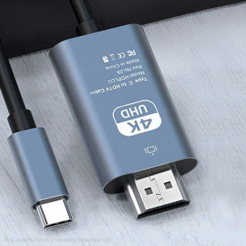 Кабель адаптер с Type-C на HDMI 4K,  2м.