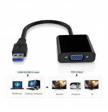 Переходник адаптер с USB на VGA (папа)
