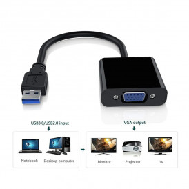 Переходник адаптер с USB на VGA (папа)