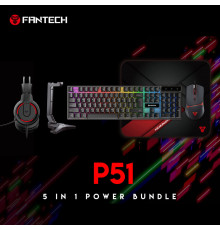 Комплект игровой клавиатура + мышь + коврик + наушники + подставка Fantech P51 POWER BUNDLE