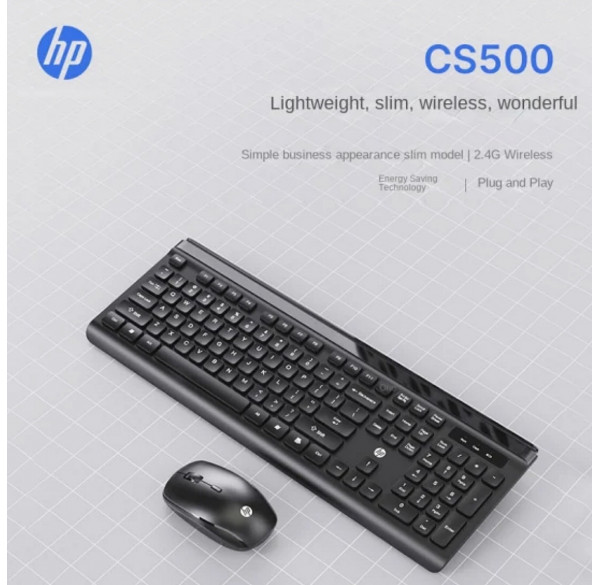 Комплект беспроводной клавиатура + мышь HP CS500 (EN+RU+TM) Комплект беспроводной клавиатура + мышь HP CS500 (EN+RU+TM)