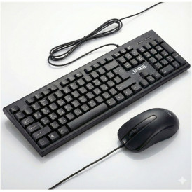 Комплект Jedel G17 (EN+RU+TM), проводной (2в1) клавиатура + мышь