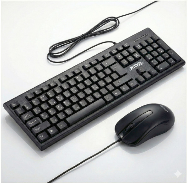 Комплект клавиатура + мышь Jedel G17 (EN+RU+TM), проводной