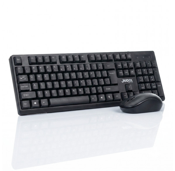 Комплект Jedel WS730 (EN+RU+TM), беспроводной (2в1) клавиатура + мышь