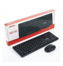 Комплект Jedel WS730 (EN+RU+TM), беспроводной (2в1) клавиатура + мышь