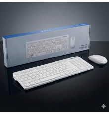 Комплект клавиатура + мышь MDK200 (EN), белый, беспроводной