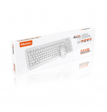 Комплект беспроводной клавиатура + мышь Meetion C4120 Little White (EN+RU+TM)
