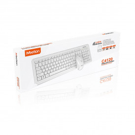 Комплект беспроводной клавиатура + мышь Meetion C4120 Little White (EN+RU+TM)