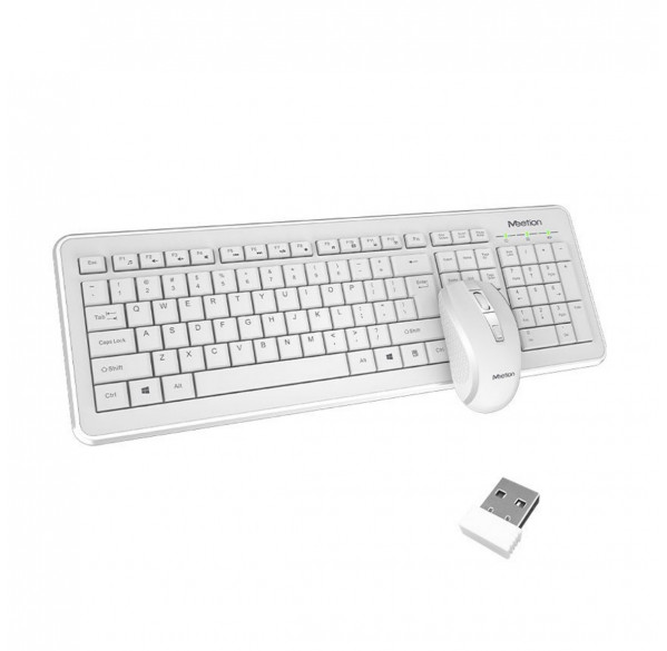 Комплект беспроводной клавиатура + мышь Meetion C4120 Little White (EN+RU+TM) Комплект беспроводной клавиатура + мышь Meetion C4120 Little White (EN+RU+TM)