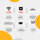 Комплект беспроводной клавиатура + мышь Meetion C4120 Little White (EN+RU+TM)