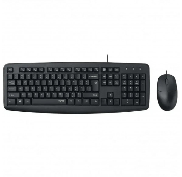 Комплект проводной клавиатура + мышь rapoo NX1600 (EN+RU)