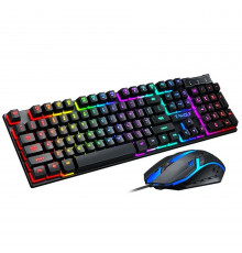 Комплект проводной клавиатура + мышь T-Wolf TF200