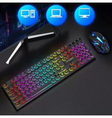 Комплект проводной клавиатура + мышь T-Wolf TF270