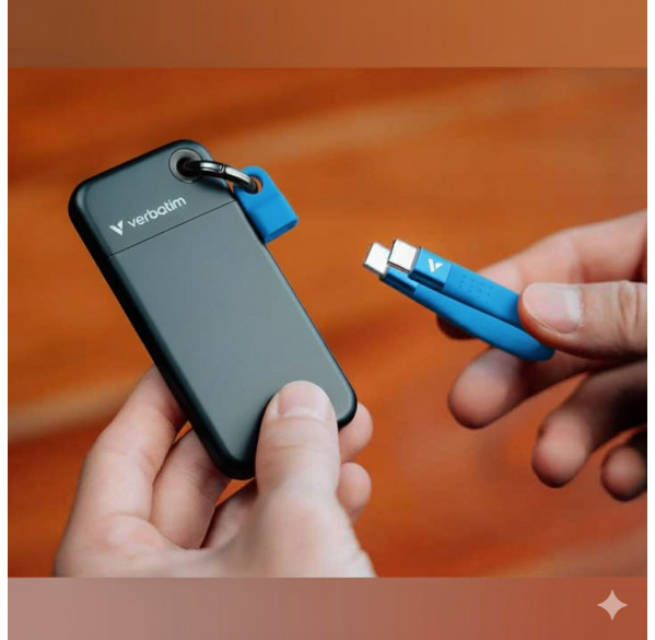 Внешний SSD накопитель 1TB Verbatim Pocket SSD, чёрно-синий