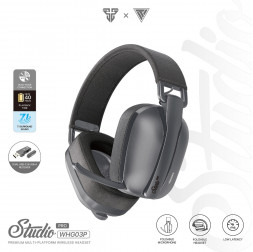 Наушники игровые FANTECH Studio PRO беспроводные, чёрные