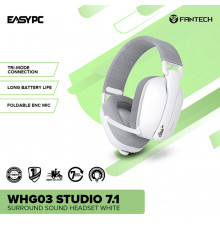 Наушники игровые FANTECH Studio PRO беспроводные, белые