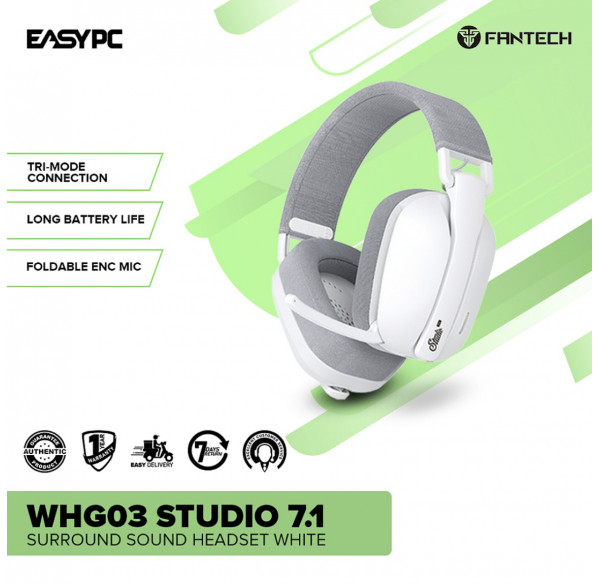Наушники игровые FANTECH Studio PRO беспроводные, белые