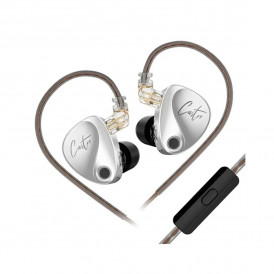 Наушники капли KZ-Castor Silver Harman Target с микрофоном, игровые 