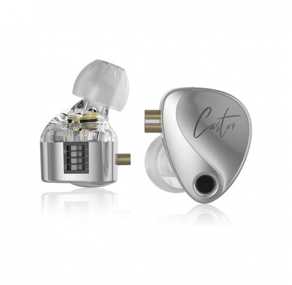 Наушники капли KZ-Castor Silver Harman Target с микрофоном, игровые 