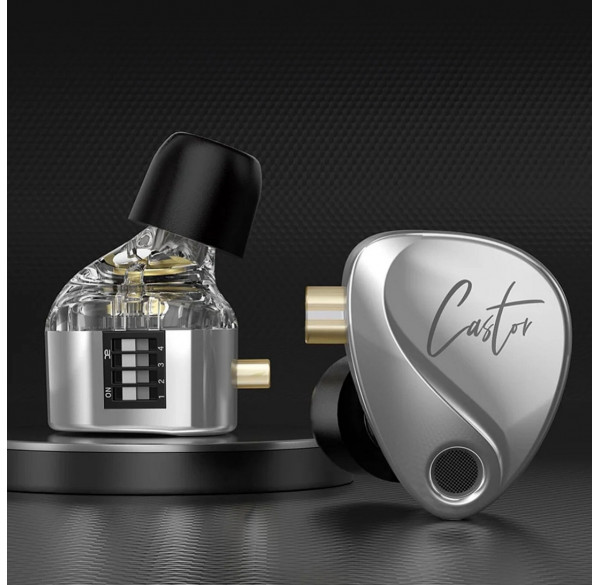 Наушники игровые капли KZ-Castor Harman Target с улучшенным басом, с микрофоном, Серые Наушники игровые капли KZ-Castor Harman Target с улучшенным басом, с микрофоном, Серые