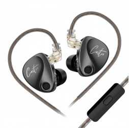 Наушники игровые капли KZ-Castor Harman Target с улучшенным басом, с микрофоном, Серые