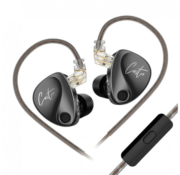 Наушники игровые капли KZ-Castor Harman Target с улучшенным басом, с микрофоном, Серые Наушники игровые капли KZ-Castor Harman Target с улучшенным басом, с микрофоном, Серые