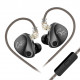 Наушники игровые капли KZ-Castor Harman Target с улучшенным басом, с микрофоном, Серые
