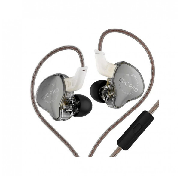 Наушники капли KZ-EDC Pro OFC Cable с микрофоном, игровые