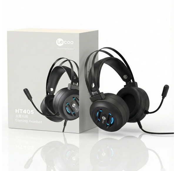 Наушники Lecoo HT405, игровые, проводные USB
