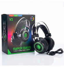 Наушники Super Bass V2, игровые, проводные AUX