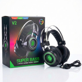 Наушники Super Bass V2, игровые, проводные AUX
