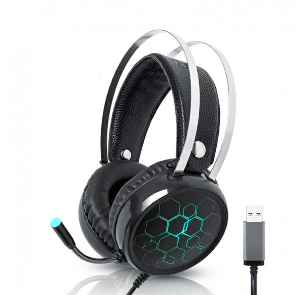 Наушники Super Bass X1, игровые, проводные USB