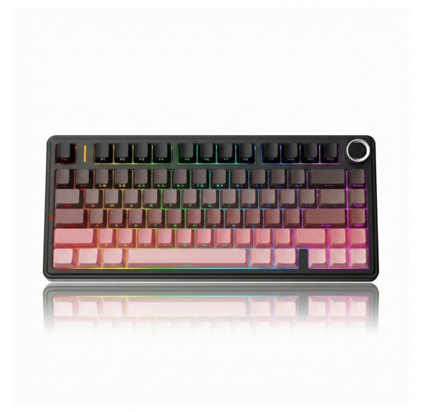 Клавиатура AULA F75 Pink-gradient, игровая, механическая, беспроводная