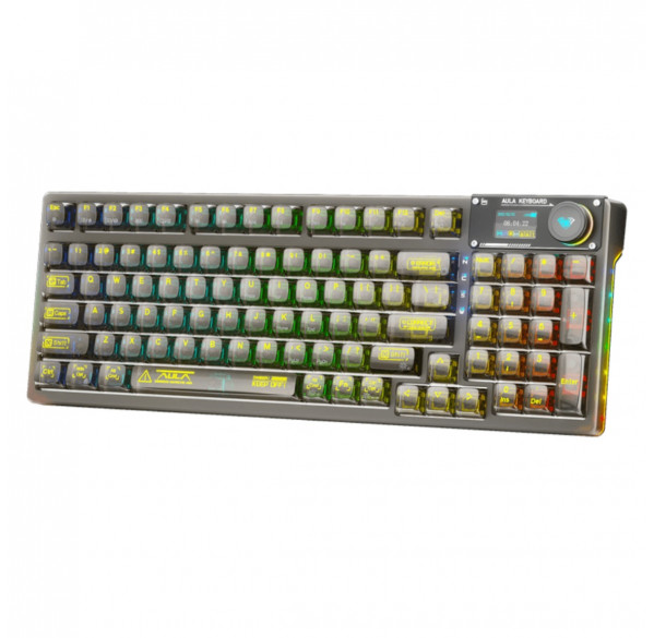 Клавиатура игровая механическая AULA F98 Pro беспроводная, с дисплеем Клавиатура игровая механическая AULA F98 Pro беспроводная, с дисплеем