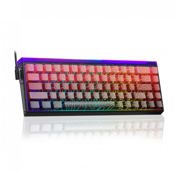 Клавиатура AULA HERO 68 HE RED-gradient (EN-RU), игровая, магнитная, проводная