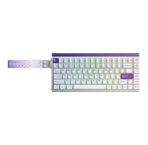 Клавиатура AULA HERO 84 HE WH-Purple (EN-RU), игровая, магнитная, проводная