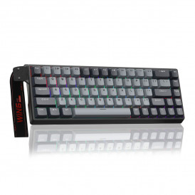 Клавиатура AULA WIN68 HE Pro BK-Gray (EN-RU), игровая, магнитная, проводная