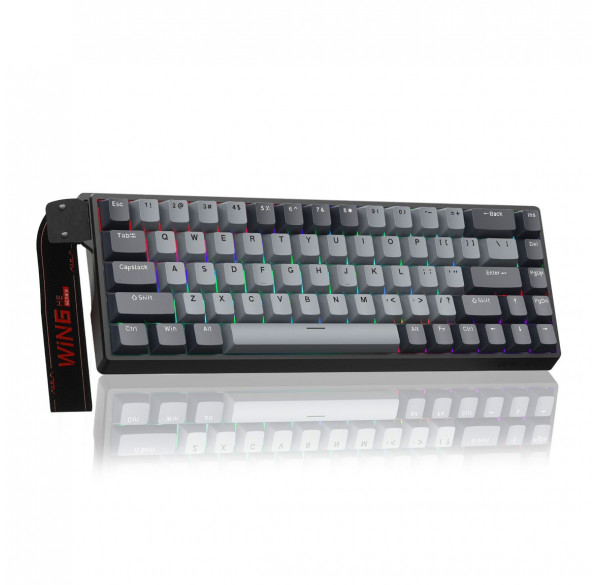 Клавиатура AULA WIN68 HE Pro BK-Gray (EN-RU), игровая, магнитная, проводная