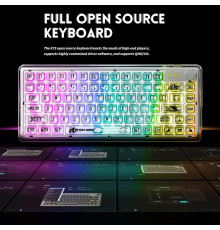 Клавиатура игровая механическая Attack Shark K75 RGB White беспроводная