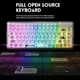 Клавиатура игровая механическая Attack Shark K75 RGB White беспроводная