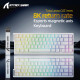 Клавиатура игровая магнитная Attack Shark X68 he Magnetic White Contour Line