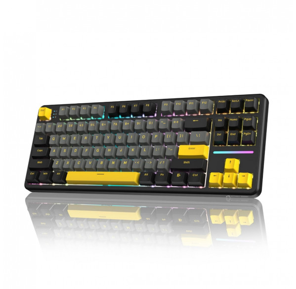 Клавиатура Attack Shark X87 BK-Orange, игровая, механическая, беспроводная