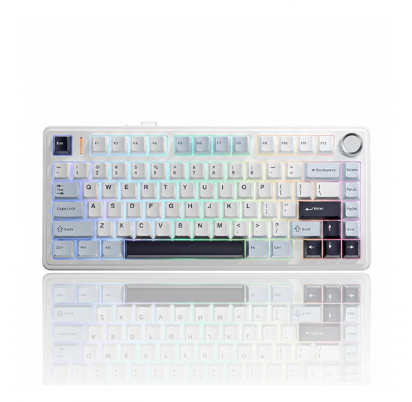 Клавиатура AULA F75 WH-Blue, игровая, механическая, беспроводная