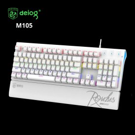 Клавиатура Deiog M105 RGB, белая, игровая, механическая, проводная
