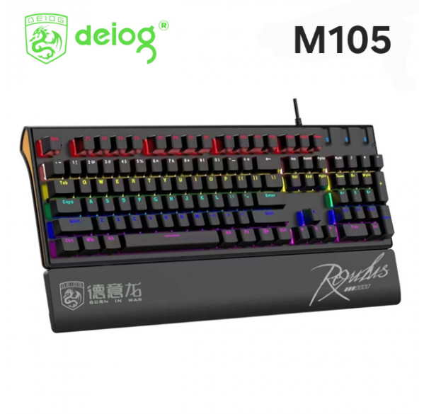Клавиатура Deiog M105 RGB, черная, игровая, механическая, проводная